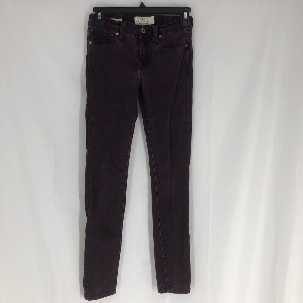 Lucky Brand Purple Brooke Legging Jeans Skinny Stretch Denim Womens Size 0/25